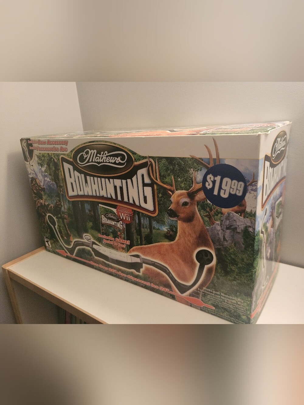New Nintendo Wii Mathews Bowhunting In Box - Game And Bow - Sealed